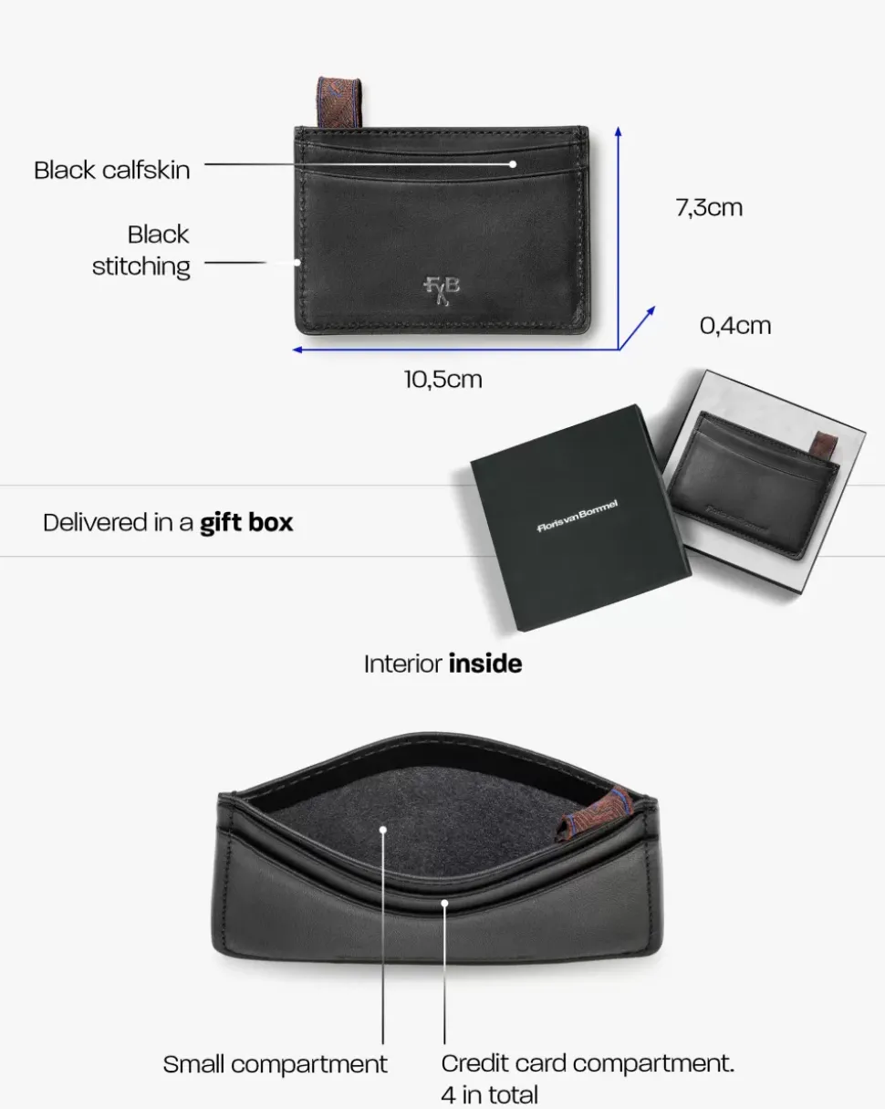 Card holder leather black