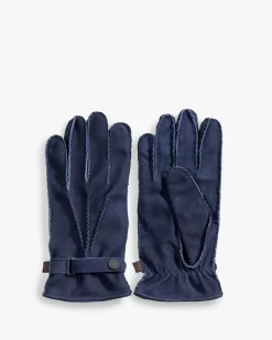 Gloves suede blue