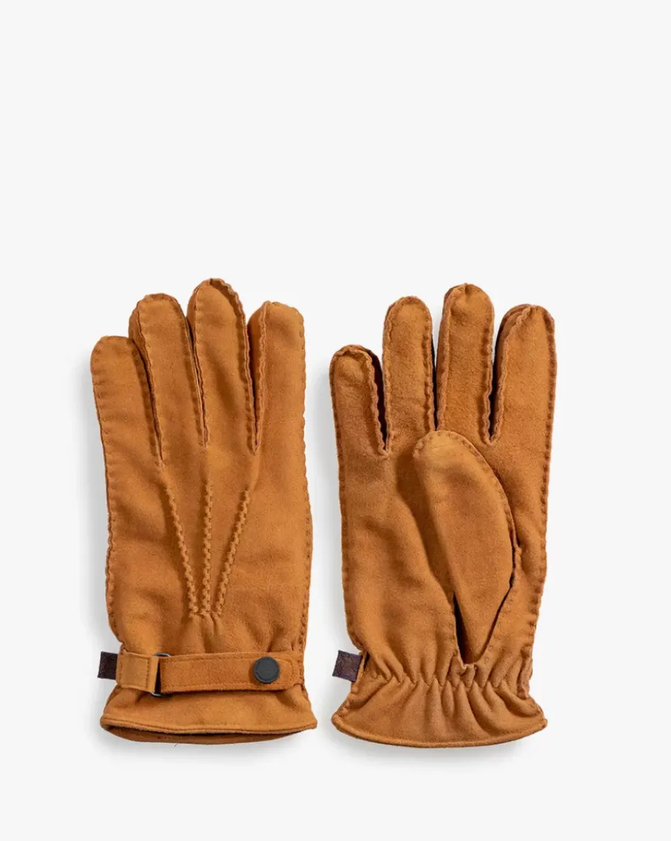 Gloves suede cognac