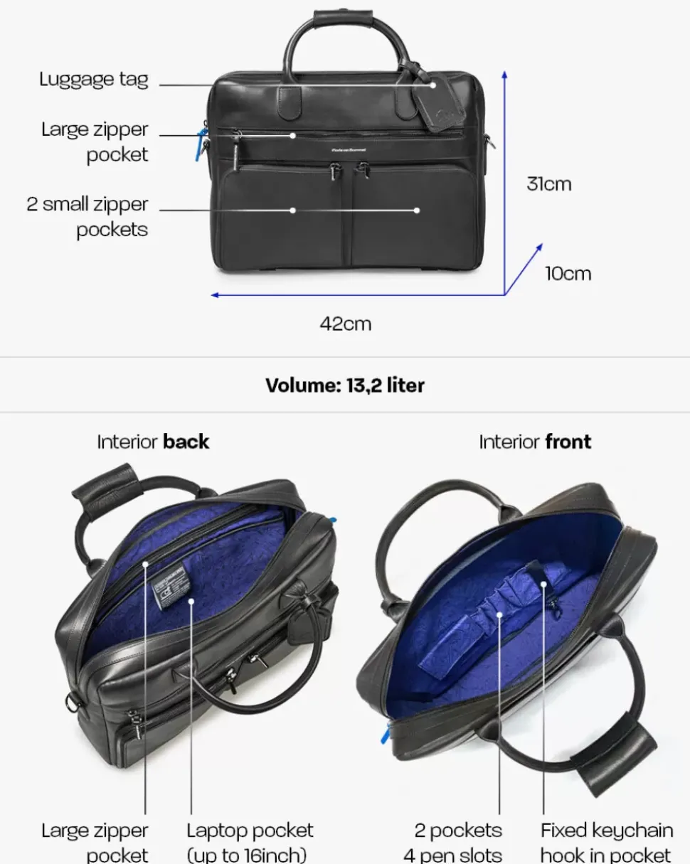 Office bag leather black