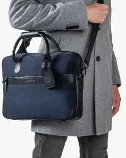Office sleeve textile blue